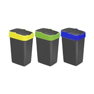 koš na třídění odpadu - set 3x18l plast