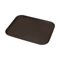 podnos obdelník protiskluzový PP materiál hnědý, 35,6 x 45,7 cm