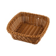 košíček na pečivo PROFI 19x19x7 cm polyratan hnědý