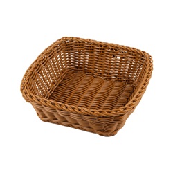 košíček na pečivo PROFI 19x19x7 cm polyratan hnědý