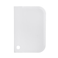 stěrka / karta cukrářská obdelník 12x8cm rovný okraj plast bílá
