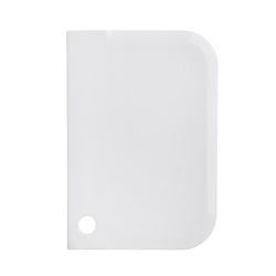 stěrka / karta cukrářská obdelník 12x8cm rovný okraj plast bílá