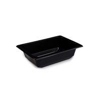 miska polévková zatavovací 600ml hranatá, 178x127x50mm, 100ks černá (PP)