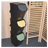 koš na třídění odpadu 25l,  37.5x25x38, plast černý/žlutý