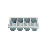 box na príbory 4 dielny plast sivý