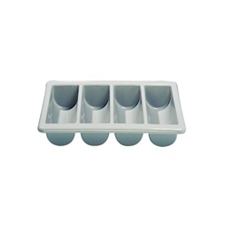box na príbory 4 dielny plast sivý