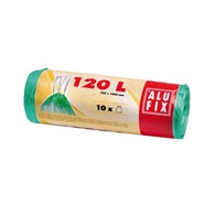 vrecia na odpadky 120 l zelené 10 ks zaťahovací / 70x100 cm sila 20 mikrónov