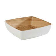 mísa Frida 25 x 25 cm melamin bílo-hnědá