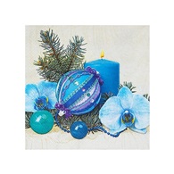 ubrousky 3-vrstvé, 33 x 33 cm 20ks modrá výzdoba