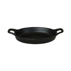miska oválná 18 cm s držadly 320ml porcelán vzhled litina